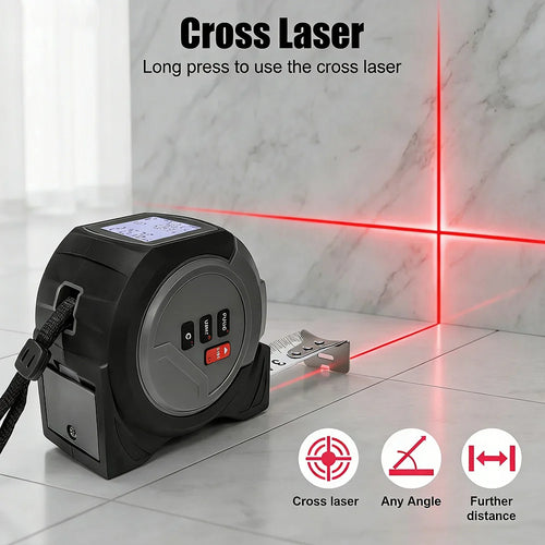 3-In-1 Laser Tape Measure Waterproof Digital
