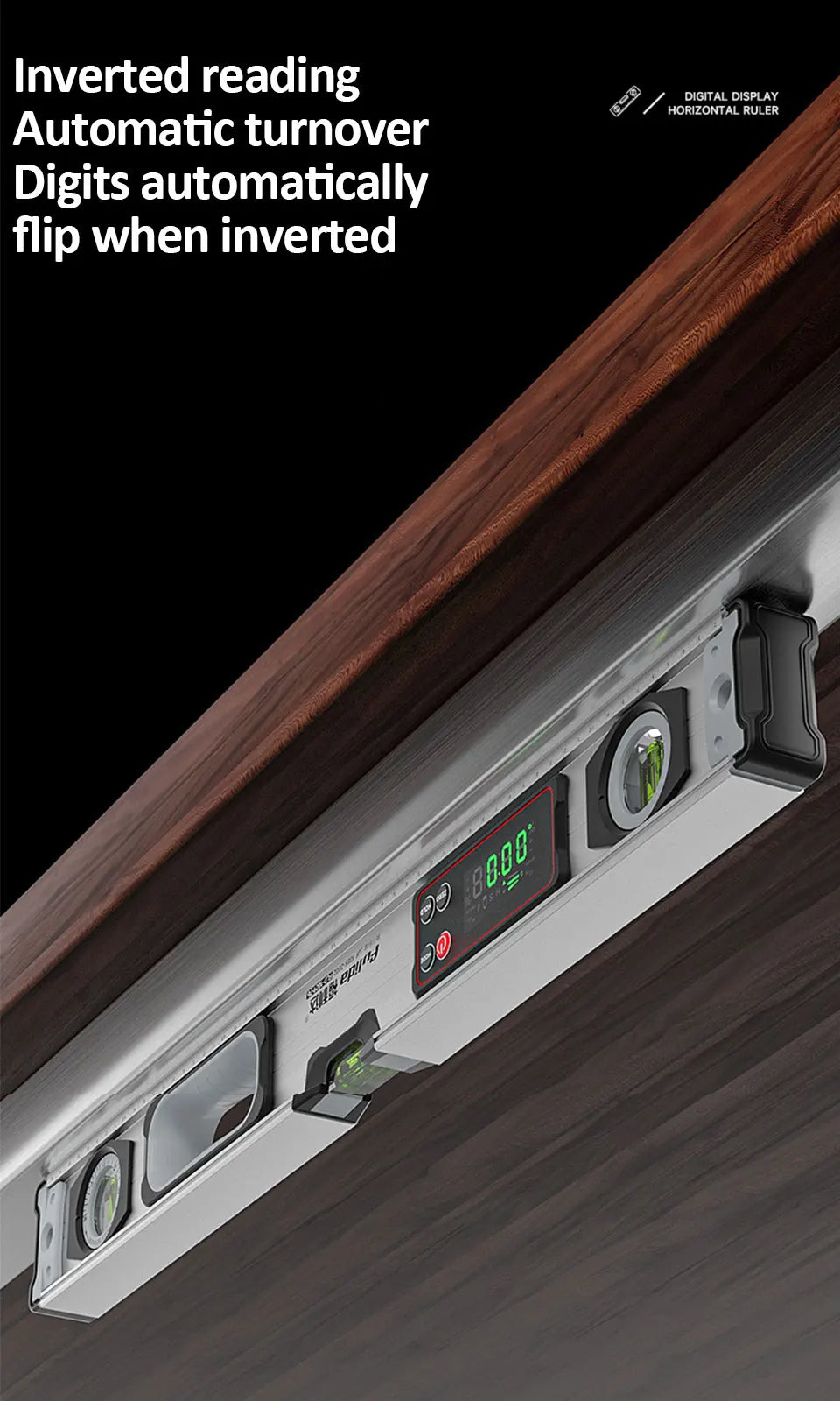 Digital Protractor Angle Finder Inclinometer Magnets Level Angle Slope 0-90 °Electronic Level Ruler  20-50MM with LED Display