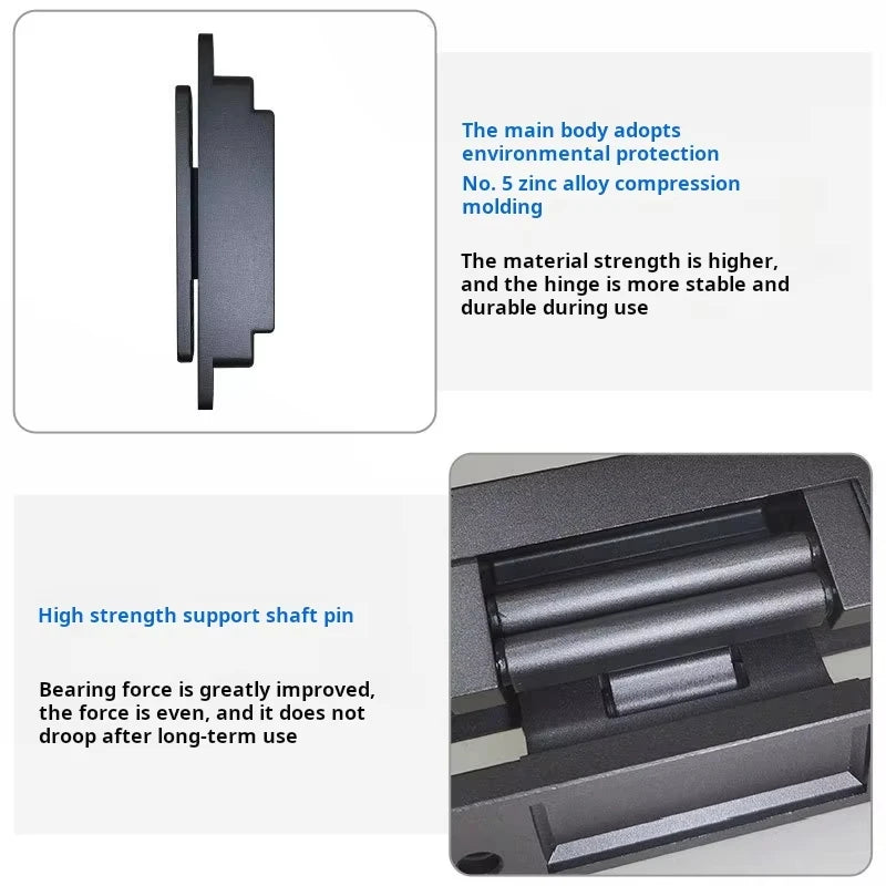 Concealed 3D Adjustable Hinge Page Single-sided Non Slotted Invisible Door Aluminum Wooden Door With Internal  External Hinges