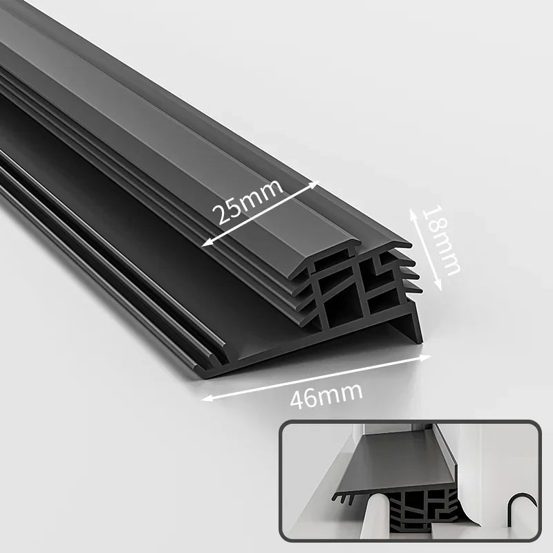 1.1m TPE Self Adhesive Sealing Strip Windproof Waterproof Soundproof Dustproof for Door Window Sliding Balcony Sealing Strips