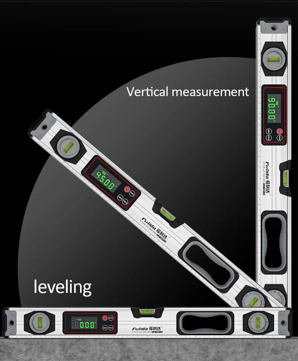 Digital Protractor Angle Finder Inclinometer Magnets Level Angle Slope 0-90 °Electronic Level Ruler  20-50MM with LED Display