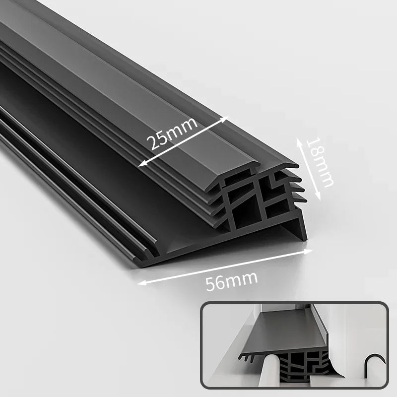 1.1m TPE Self Adhesive Sealing Strip Windproof Waterproof Soundproof Dustproof for Door Window Sliding Balcony Sealing Strips