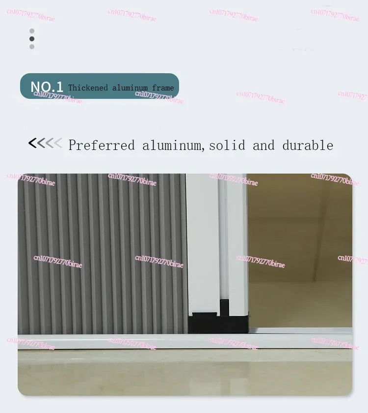 Custom Trackless Aluminum Frame Modern Honeycomb Curtain Sliding Door Darkening Privacy Resistant Washable