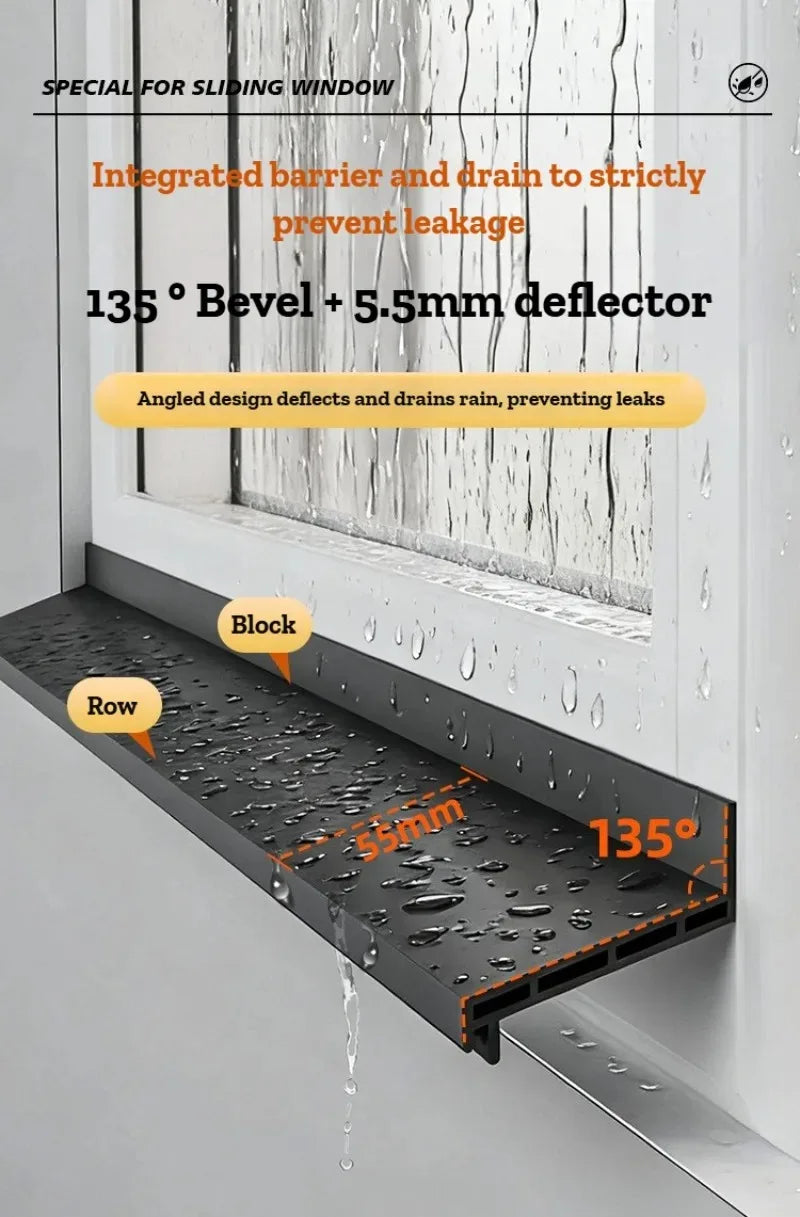 1.1m TPE Self Adhesive Sealing Strip Windproof Waterproof Soundproof Dustproof for Door Window Sliding Balcony Sealing Strips