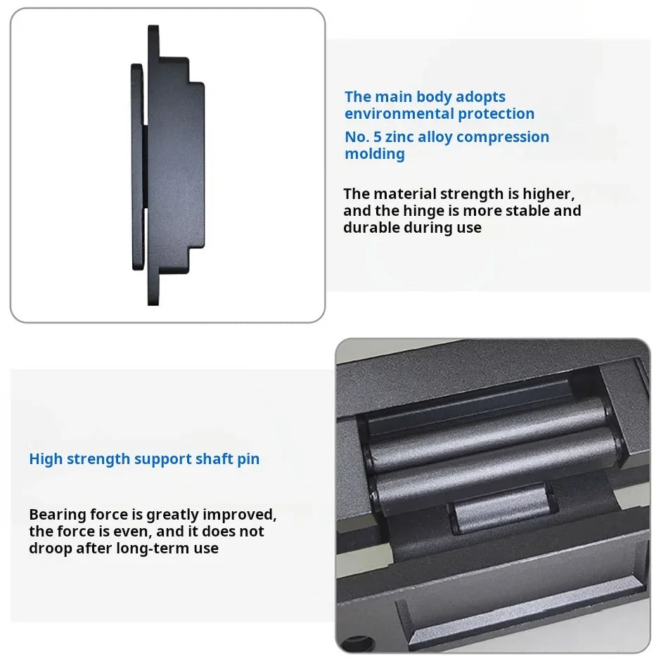 Concealed 3D Adjustable Hinge Page Single-sided Non Slotted Invisible Door Aluminum Wooden Door With Internal  External Hinges