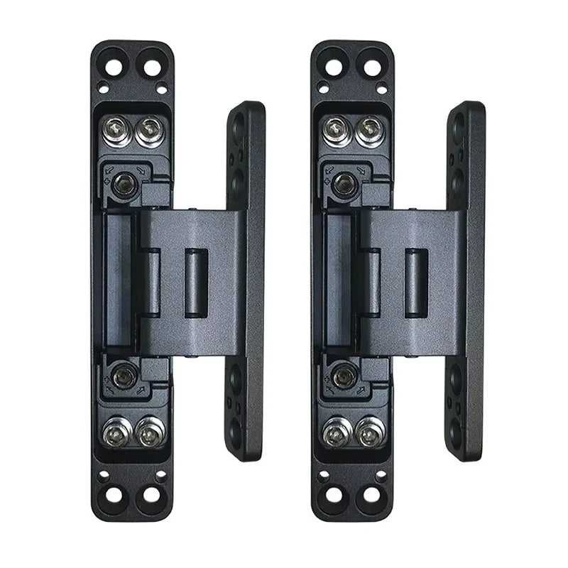 Concealed 3D Adjustable Hinge Page Single-sided Non Slotted Invisible Door Aluminum Wooden Door With Internal  External Hinges