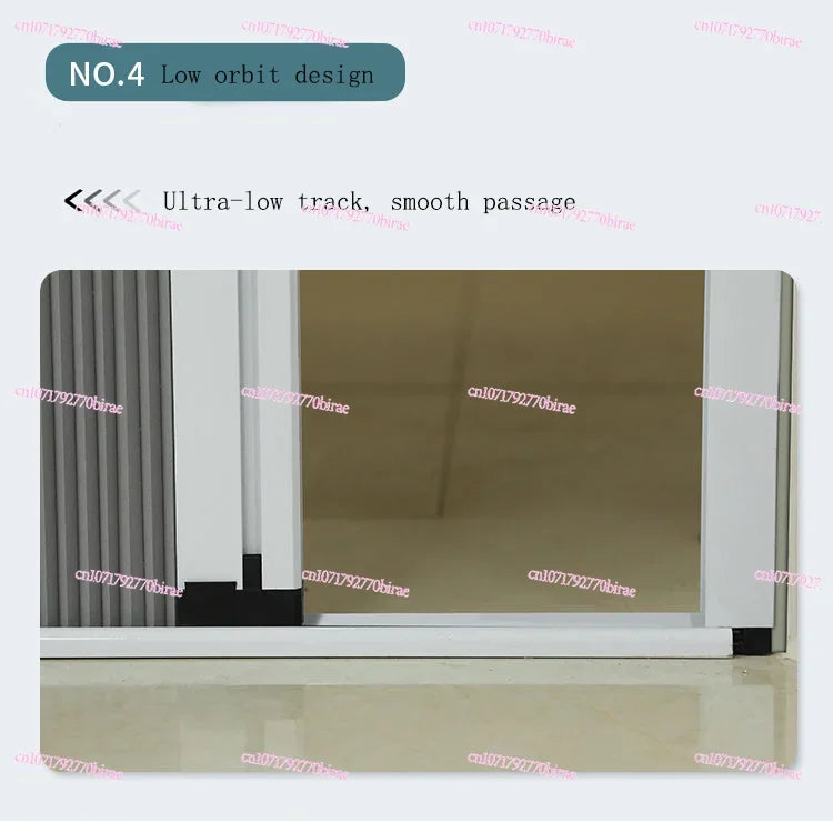 Custom Trackless Aluminum Frame Modern Honeycomb Curtain Sliding Door Darkening Privacy Resistant Washable